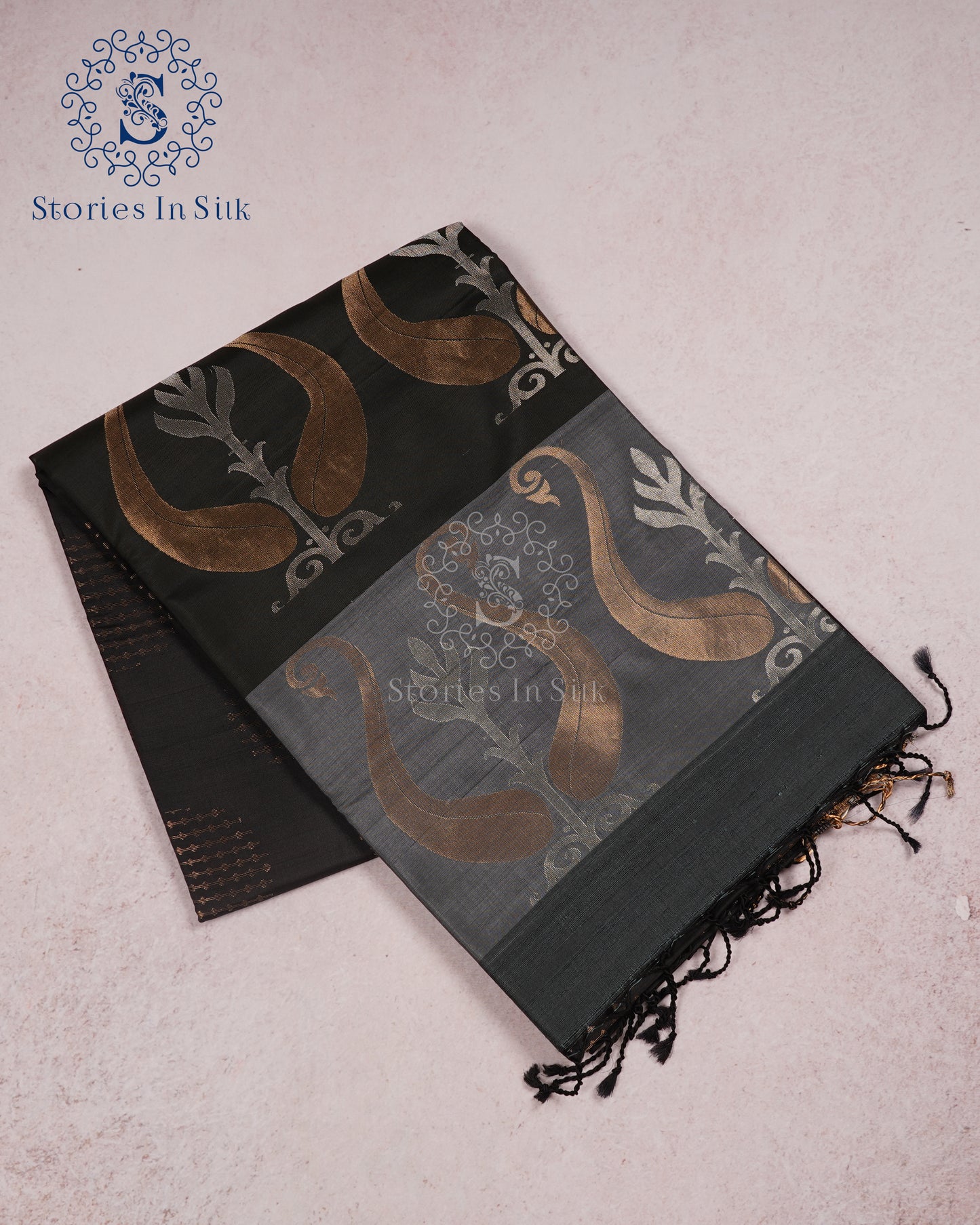 Shadow Peacocks Pure Soft Silk Saree - ANA207