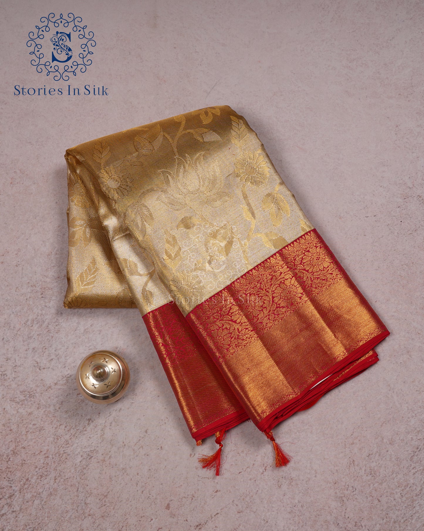 Golden Radiance Bridal Silk Saree - MRK010