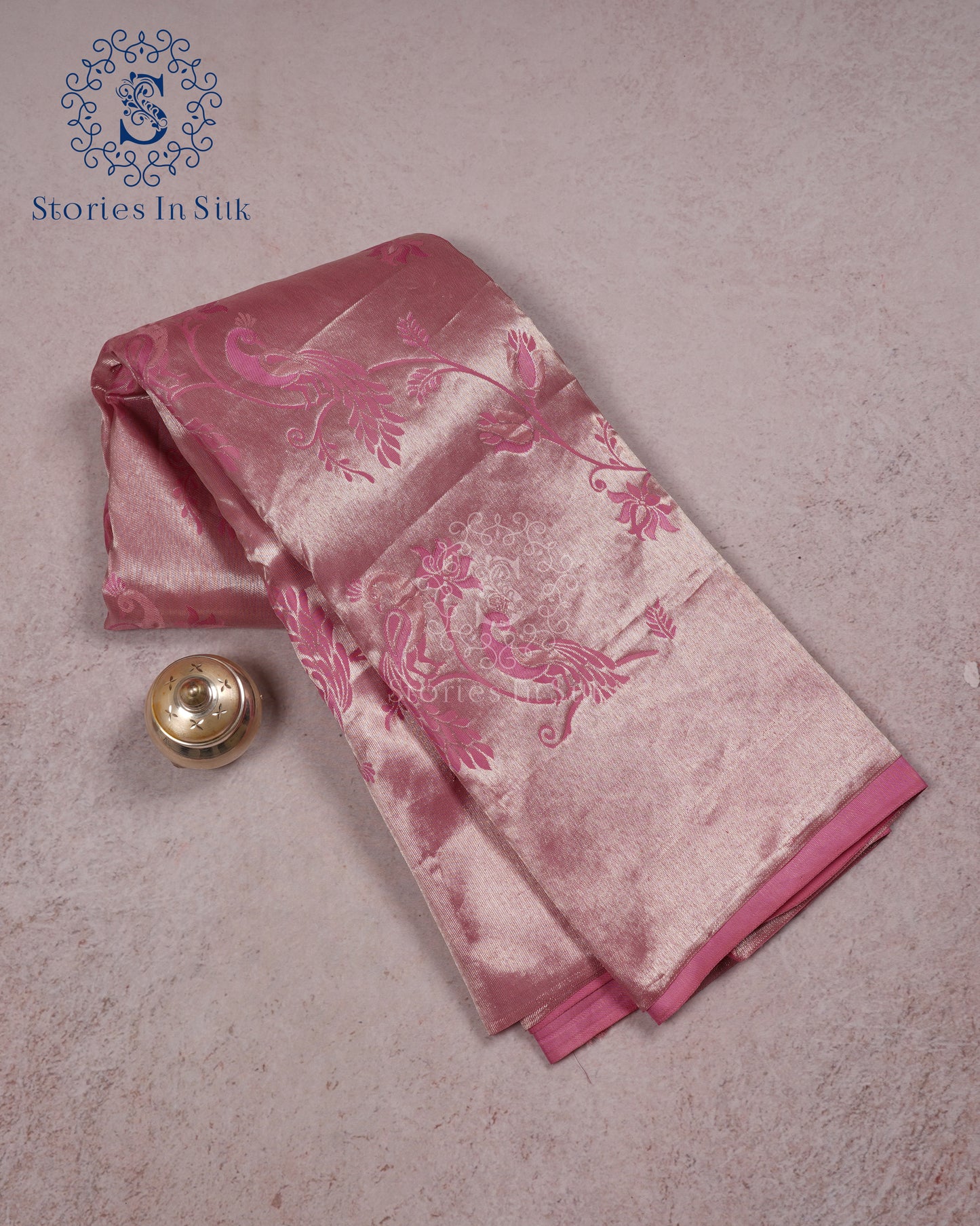Blush Feather Bridal Pure Silk Saree - JA031