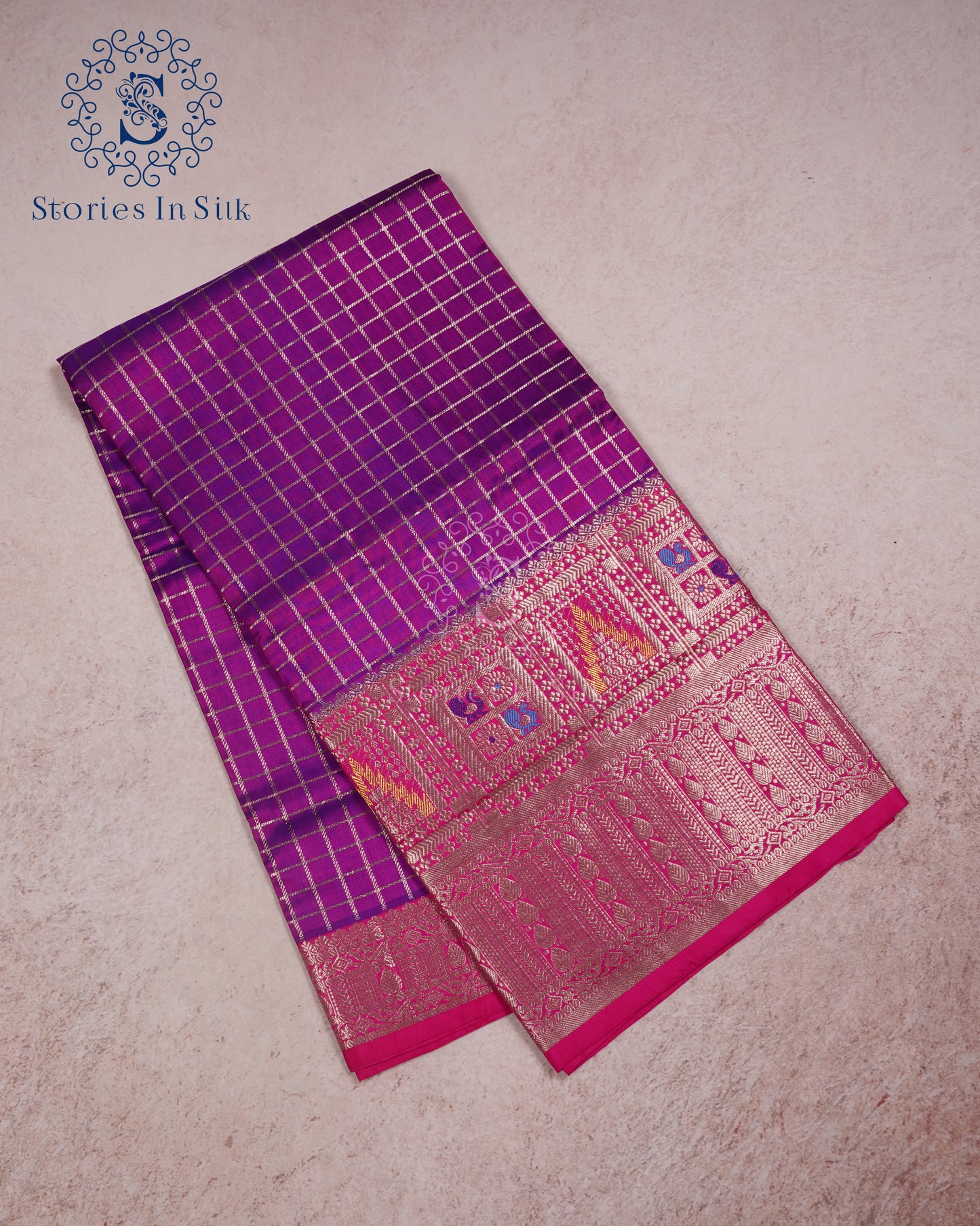 Purple Radiance Pure  Silk Saree - NS048