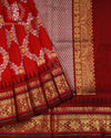 Crimson Elegance Pure Silk Saree - NS054