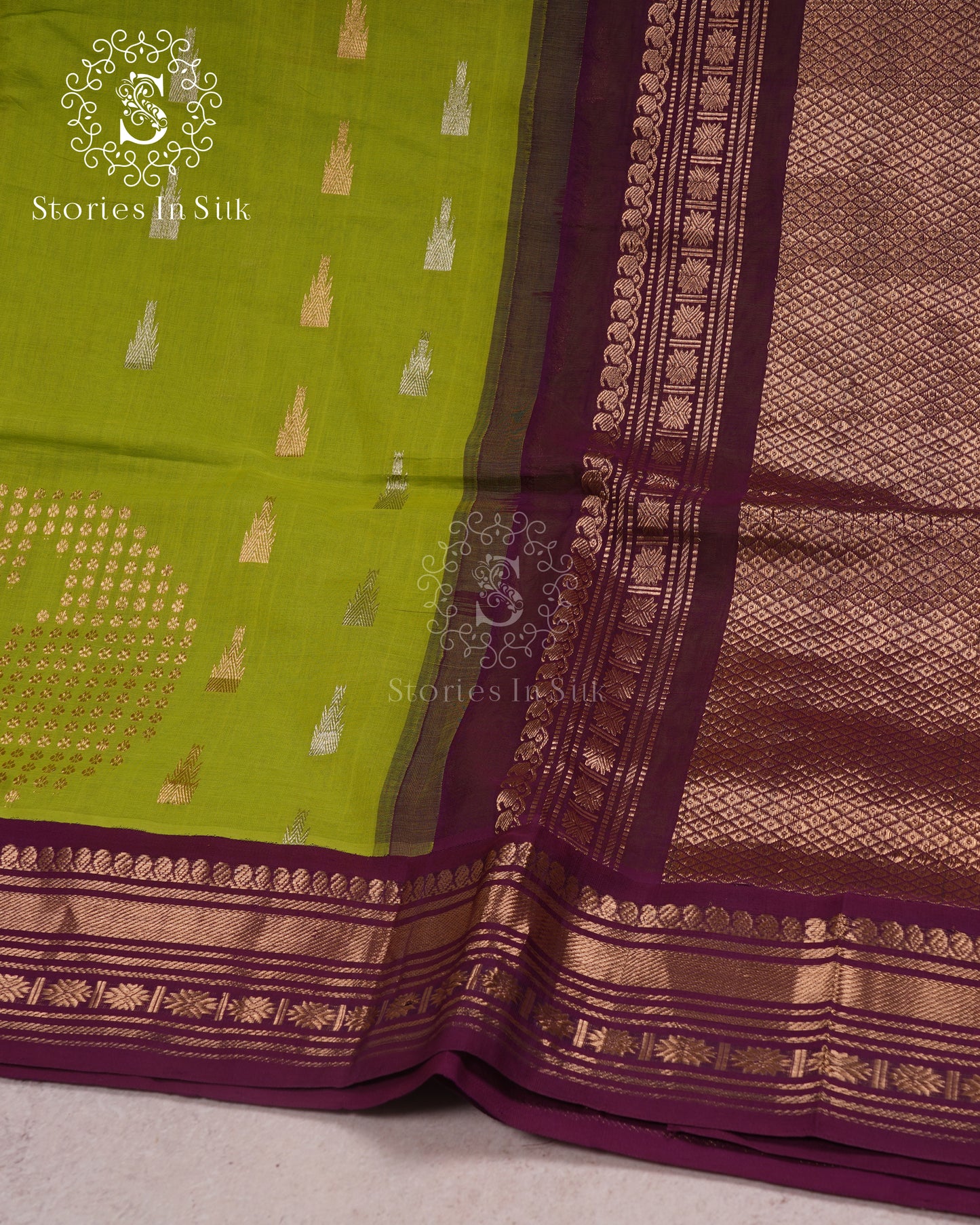 Mango Meadow Silk Cotton Saree - MAN104
