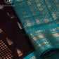 Teal Twilight Silk Cotton Saree - MAN104