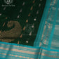 Emerald Teal Silk Cotton Saree - MAN104