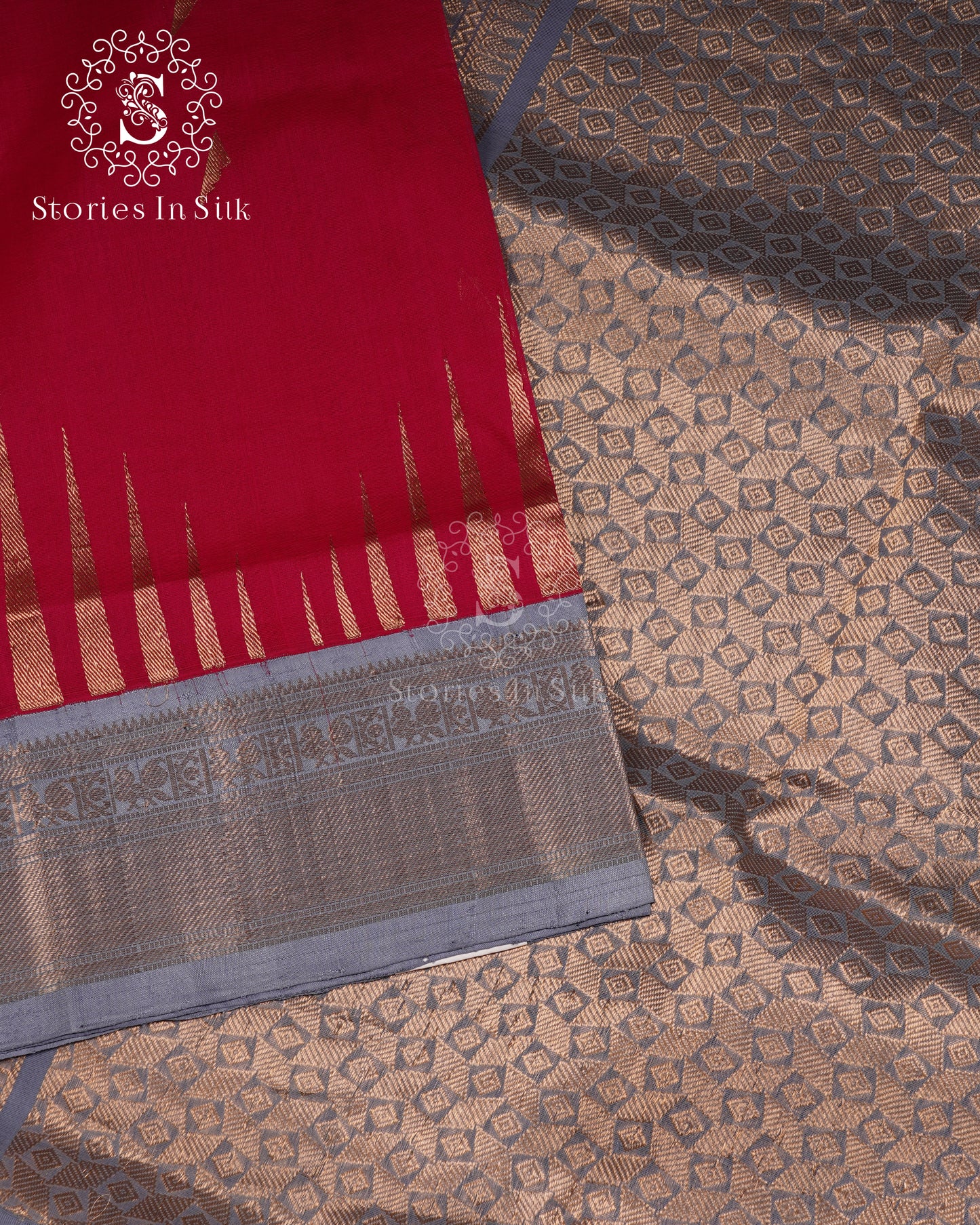 Red Royale Handloom Silk Cotton - MAN108