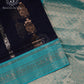 Navy Teal Elegance Silk Cotton Saree - MAN107