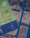 Mint Blue Silk Cotton Saree - MAN107