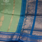 Mint Blue Silk Cotton Saree - MAN107