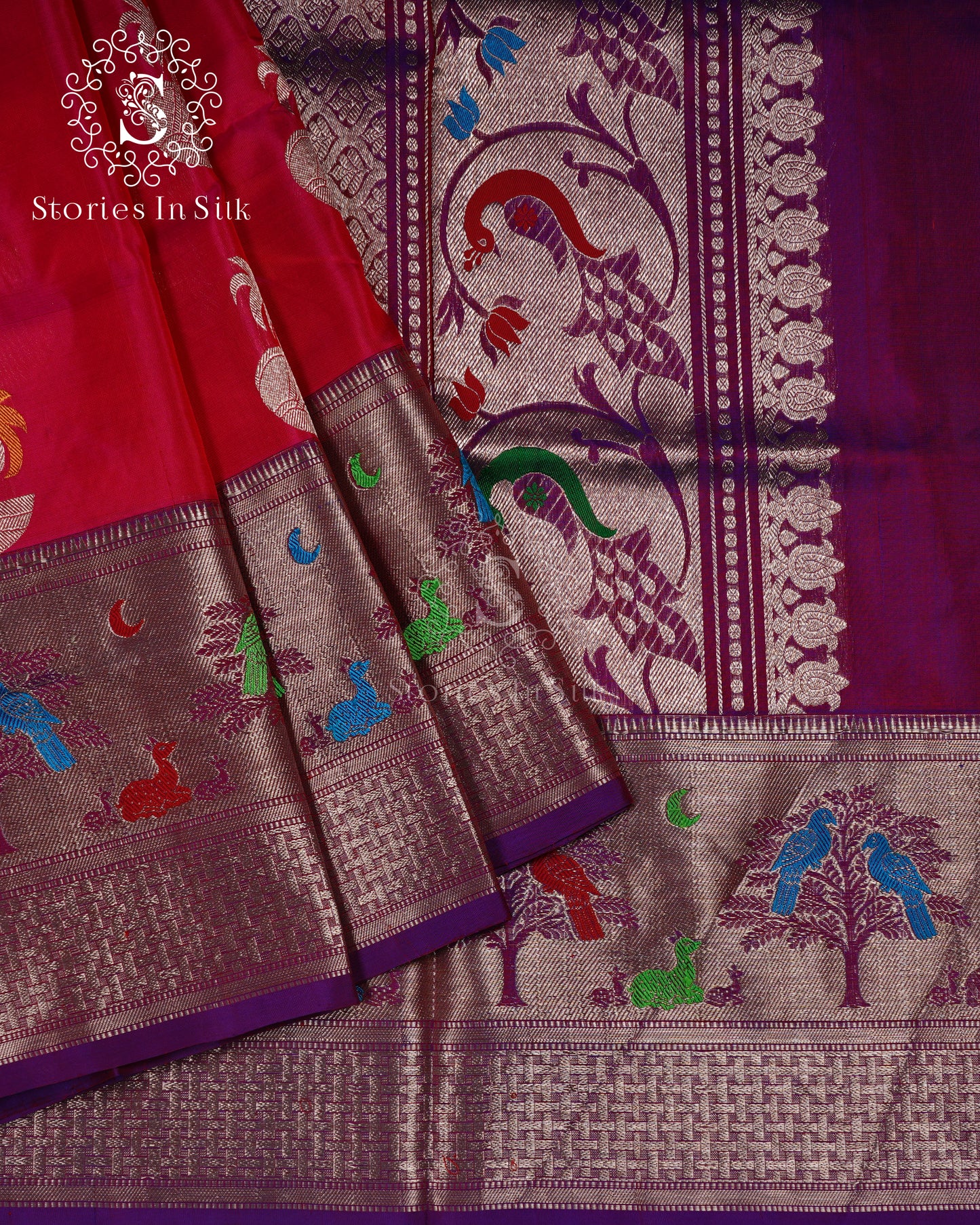 Pink Venkatagiri Silk Saree - NS048