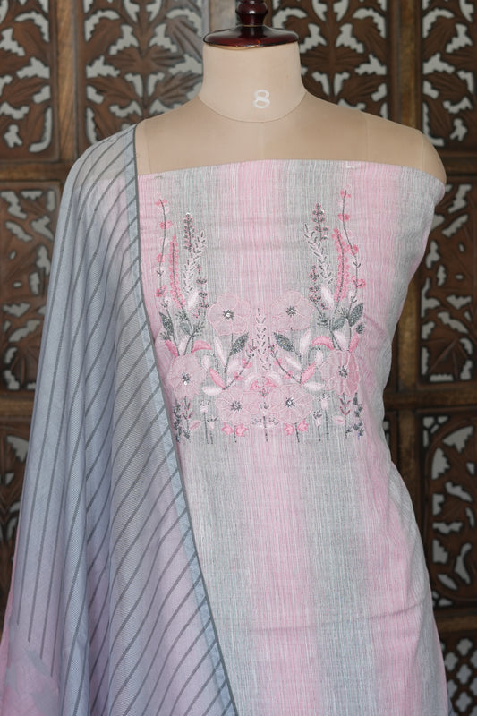 Cotton Linen Blend Salwar Suit - ANA245