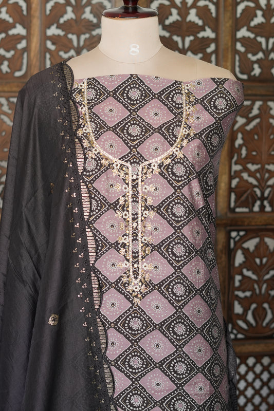 Cotton Silk Blend Salwar Suit - INH424