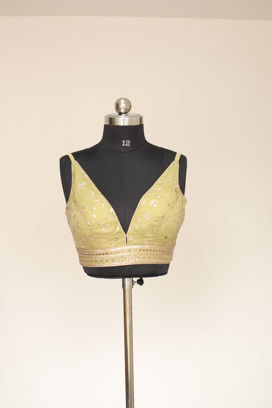 Pastel Green Sequin StrapReady to wear blouse