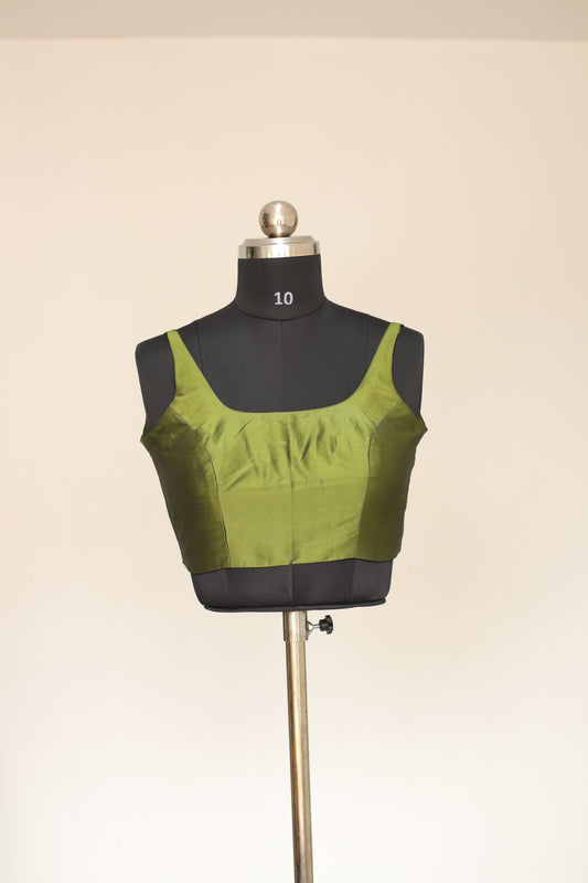 Olive Green Ready  to Wear Blouse