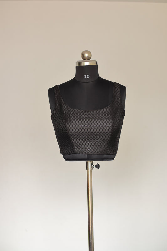 Textured Black Ready to Wear Blouse