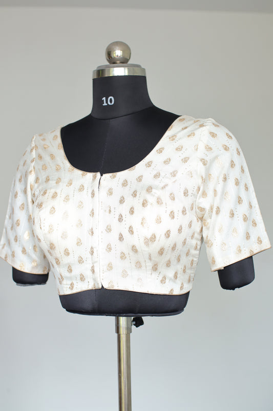 Ivory & Gold Ready-to-Wear Blouse